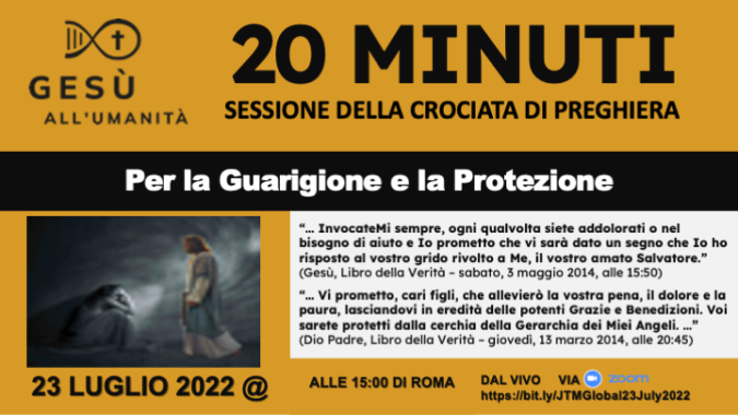 20MINUTI COP BANNER Per la Guarigione e Protezione